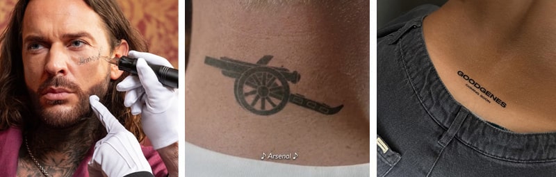 film quality custom temporary tattoos